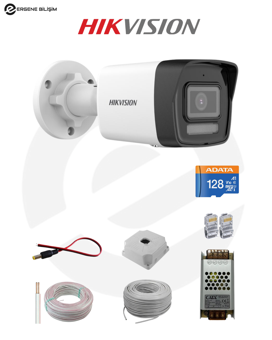 Hikvision 4 MP IP Kamera Montaj Dahil + 128 GB Hafıza Kartı